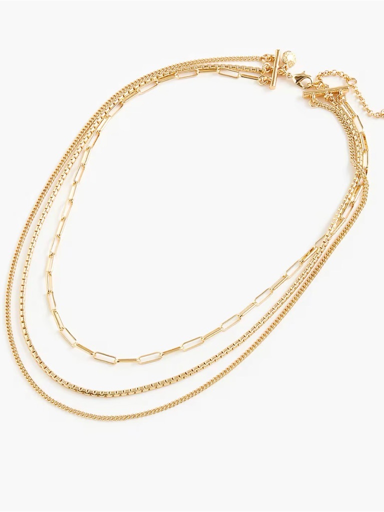 Jcrew Layered Gold Multi-Chain Necklace